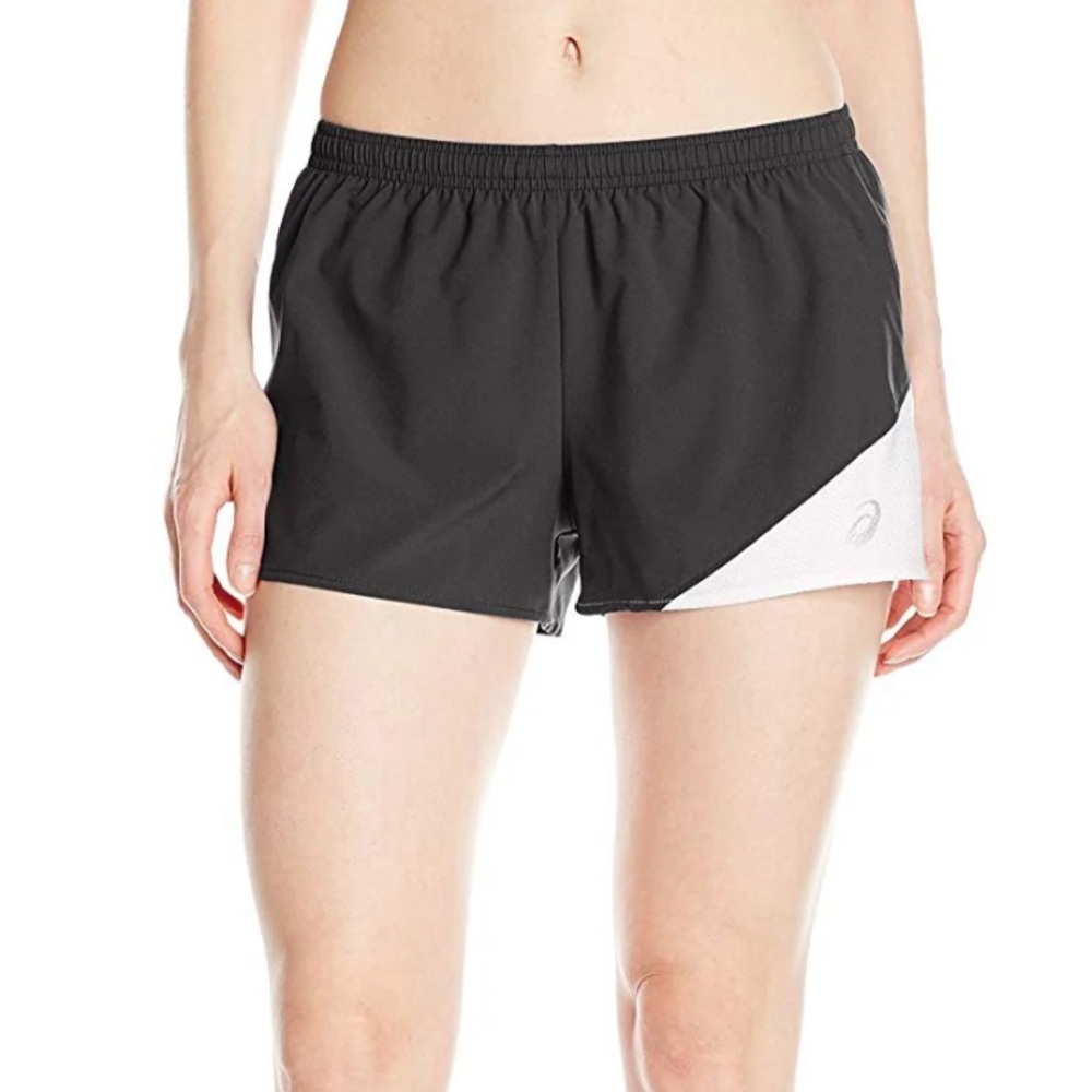 ASICS Women's Gunlap Shorts w/Brief Liner Gray/White Size XL